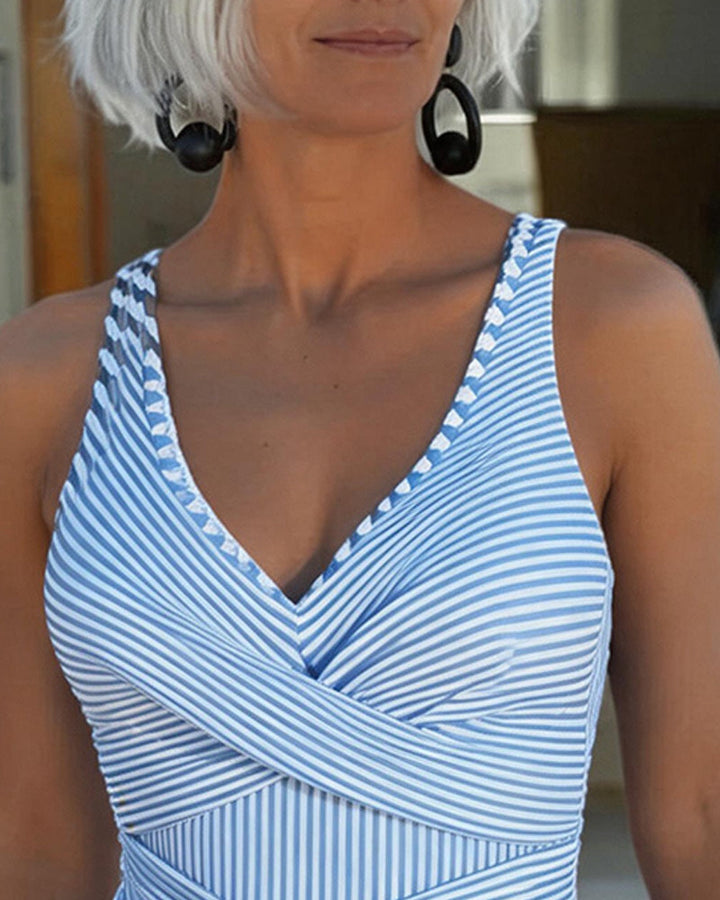 Sofia | Elegant Striped Swimsuit