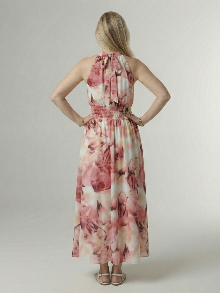 Sylin™ Gathered Halter Midi Dress