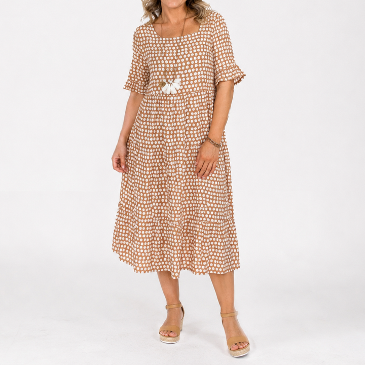 Bianca | Short-Sleeve Midi Dress