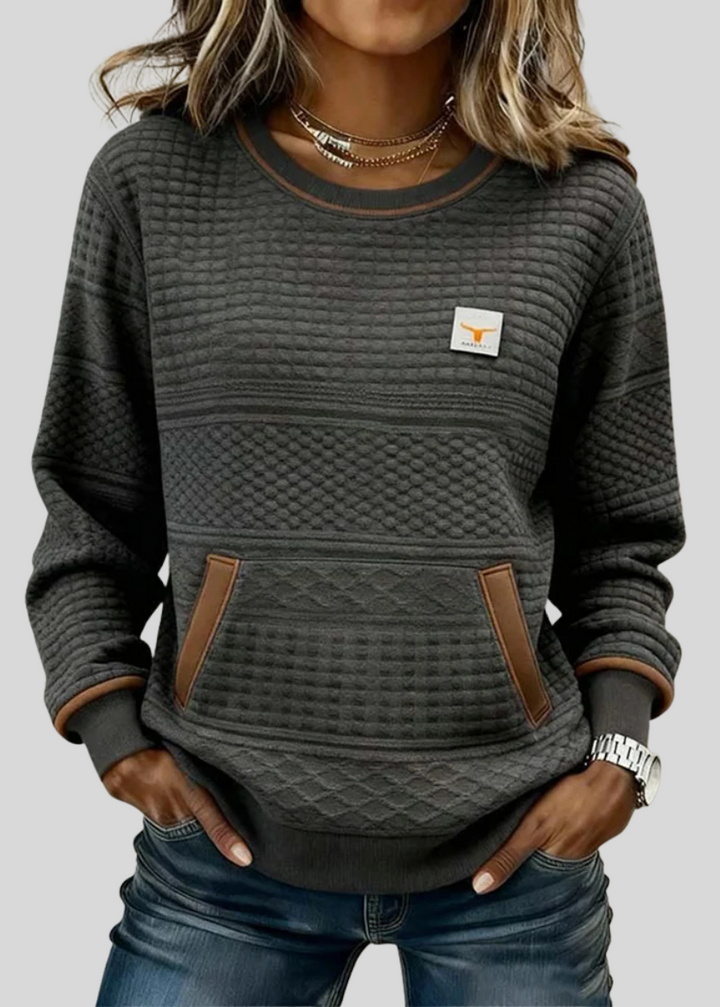 ELLA | Colorblock sweatshirt with kangaroo pocket