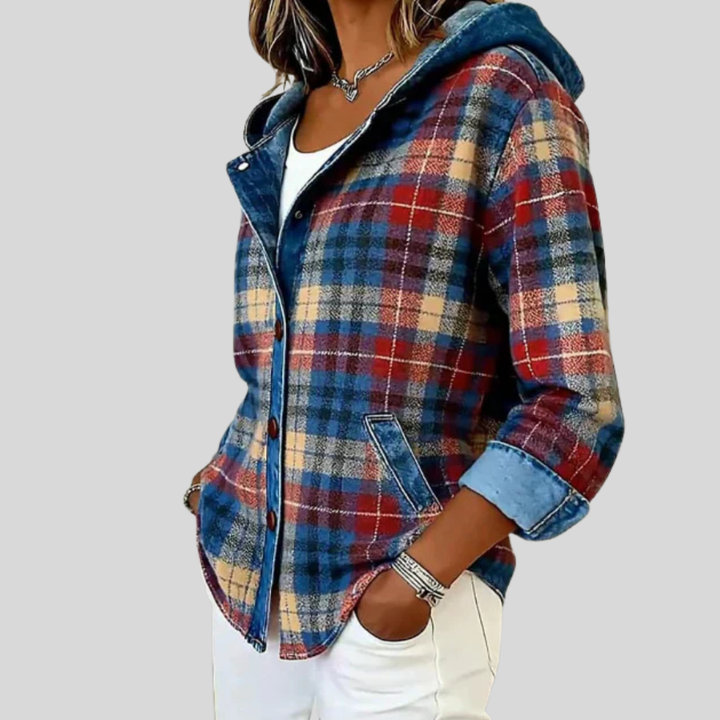 Imogen | Hooded Checked Jacket