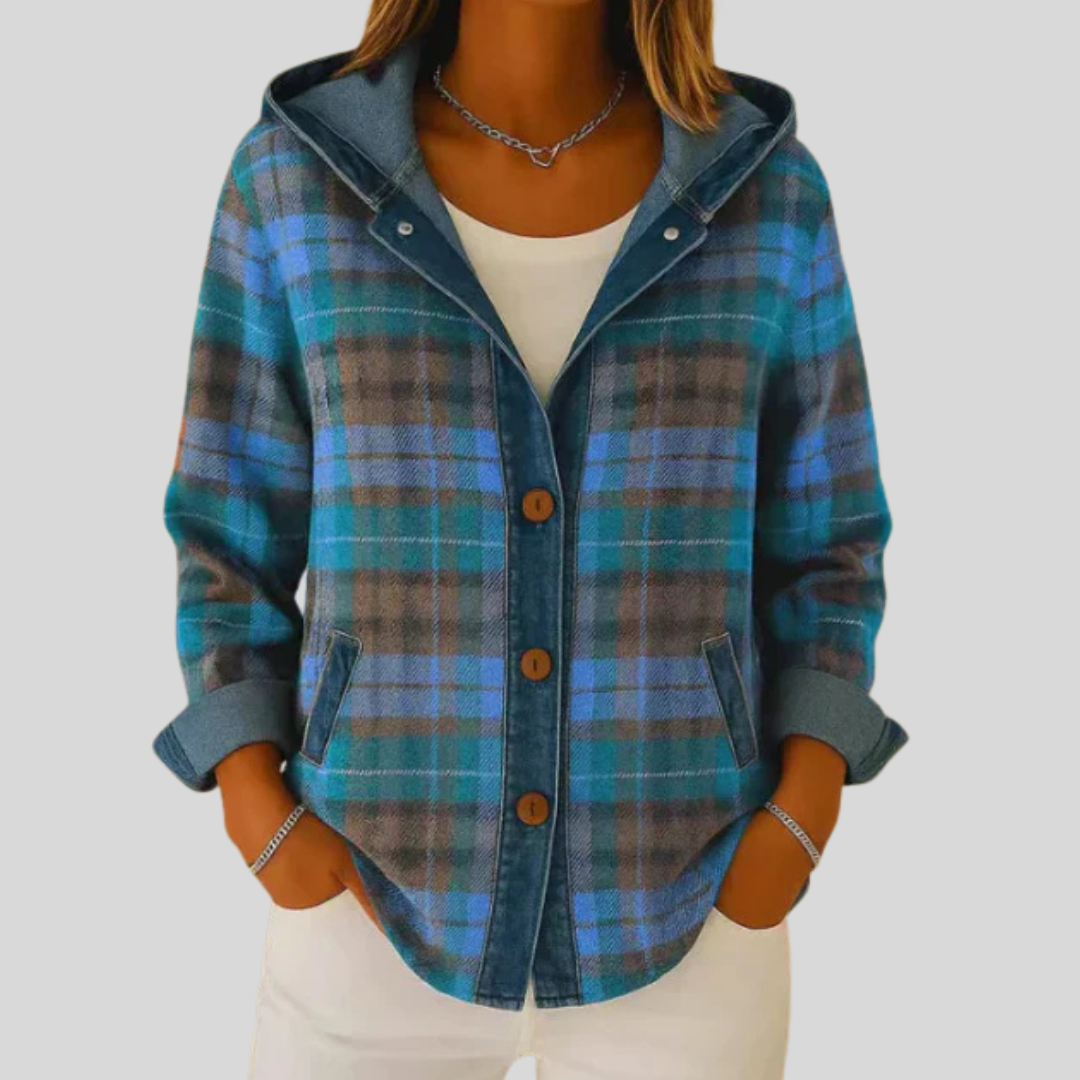 Imogen | Hooded Checked Jacket