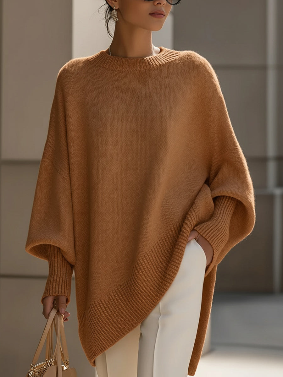 Jennifer | Oversized Draped Wide-Neck Sweater
