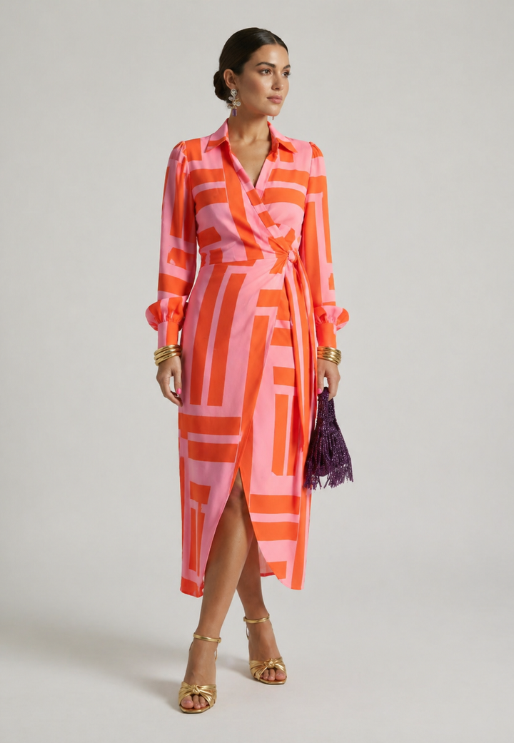 Elvina | Printed Wrap Dress