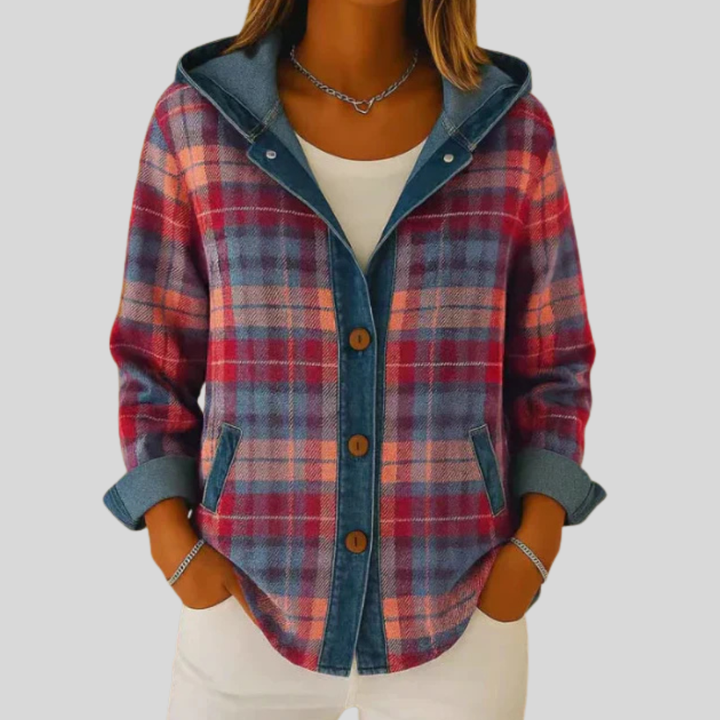 Imogen | Hooded Checked Jacket
