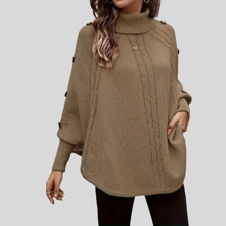 HOPE | High-neck cable-knit sweater