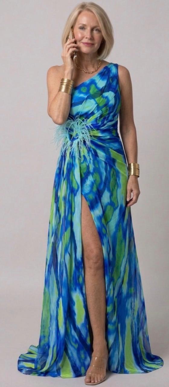 Lorna | Vibrant Draped Dress