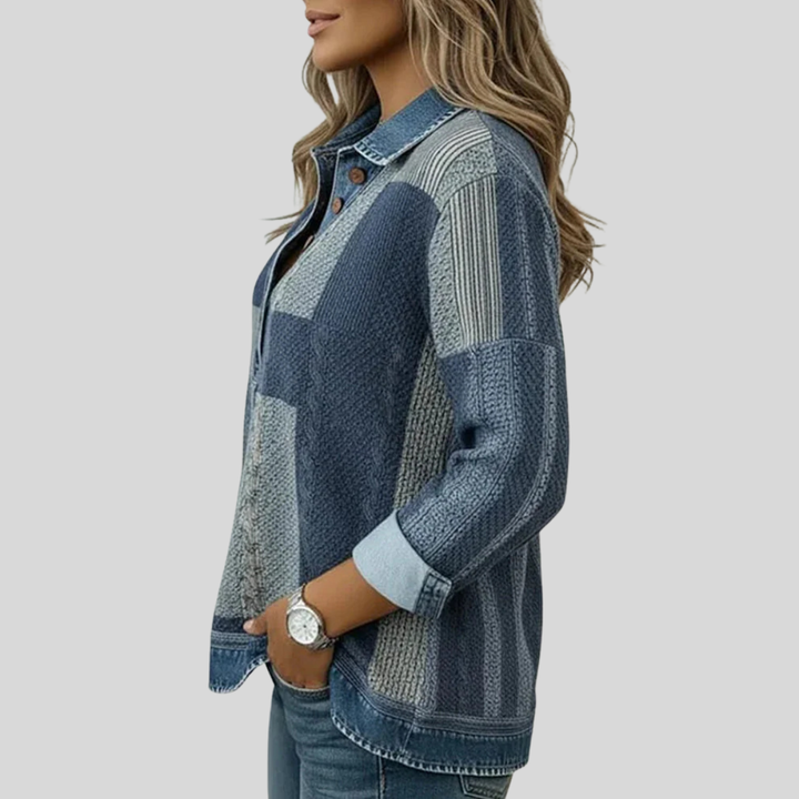Hattie | Patchwork Collared Pullover