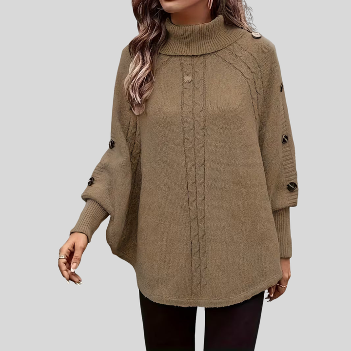HOPE | High-neck cable-knit sweater