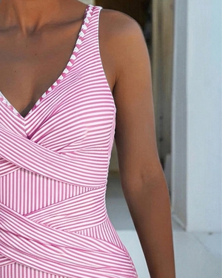 Sofia | Elegant Striped Swimsuit