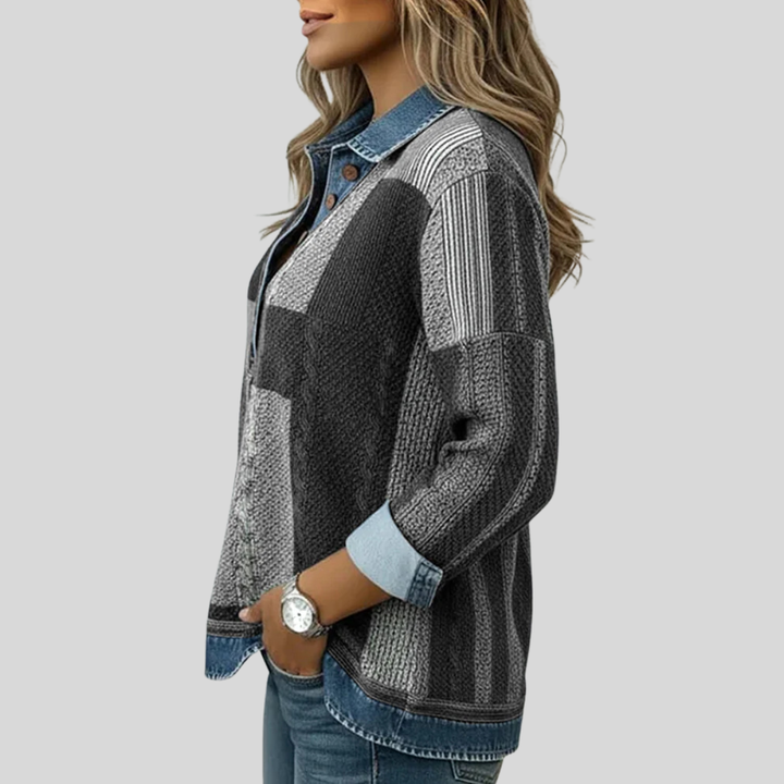 Hattie | Patchwork Collared Pullover