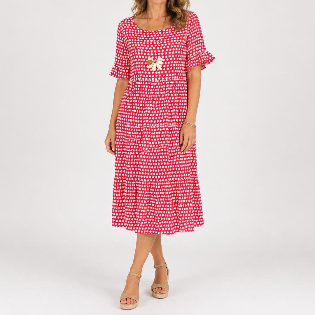 Bianca | Short-Sleeve Midi Dress