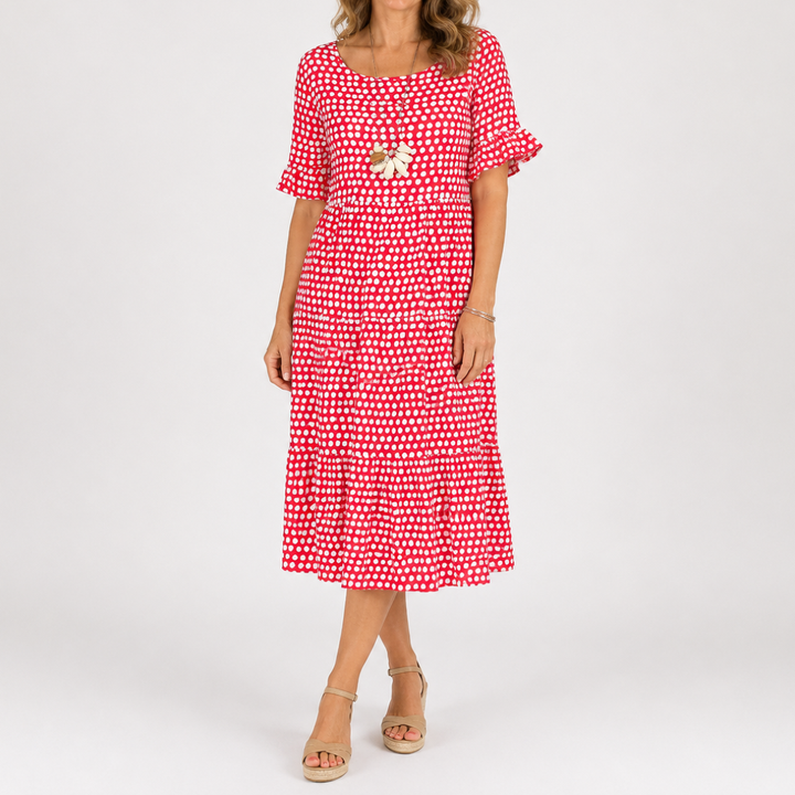 Bianca | Short-Sleeve Midi Dress