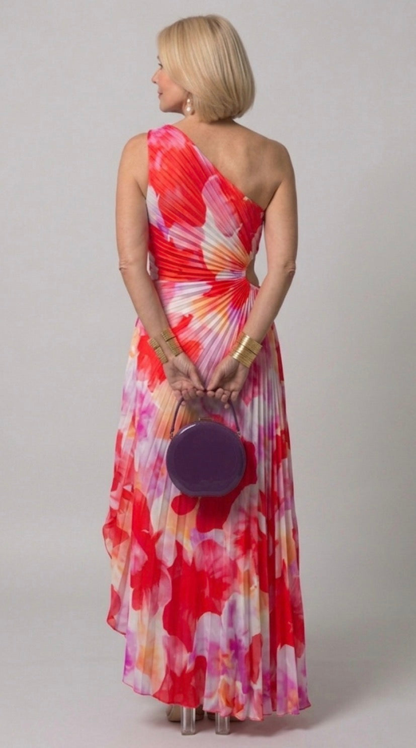 Yanira | Pleated One-Shoulder Dress