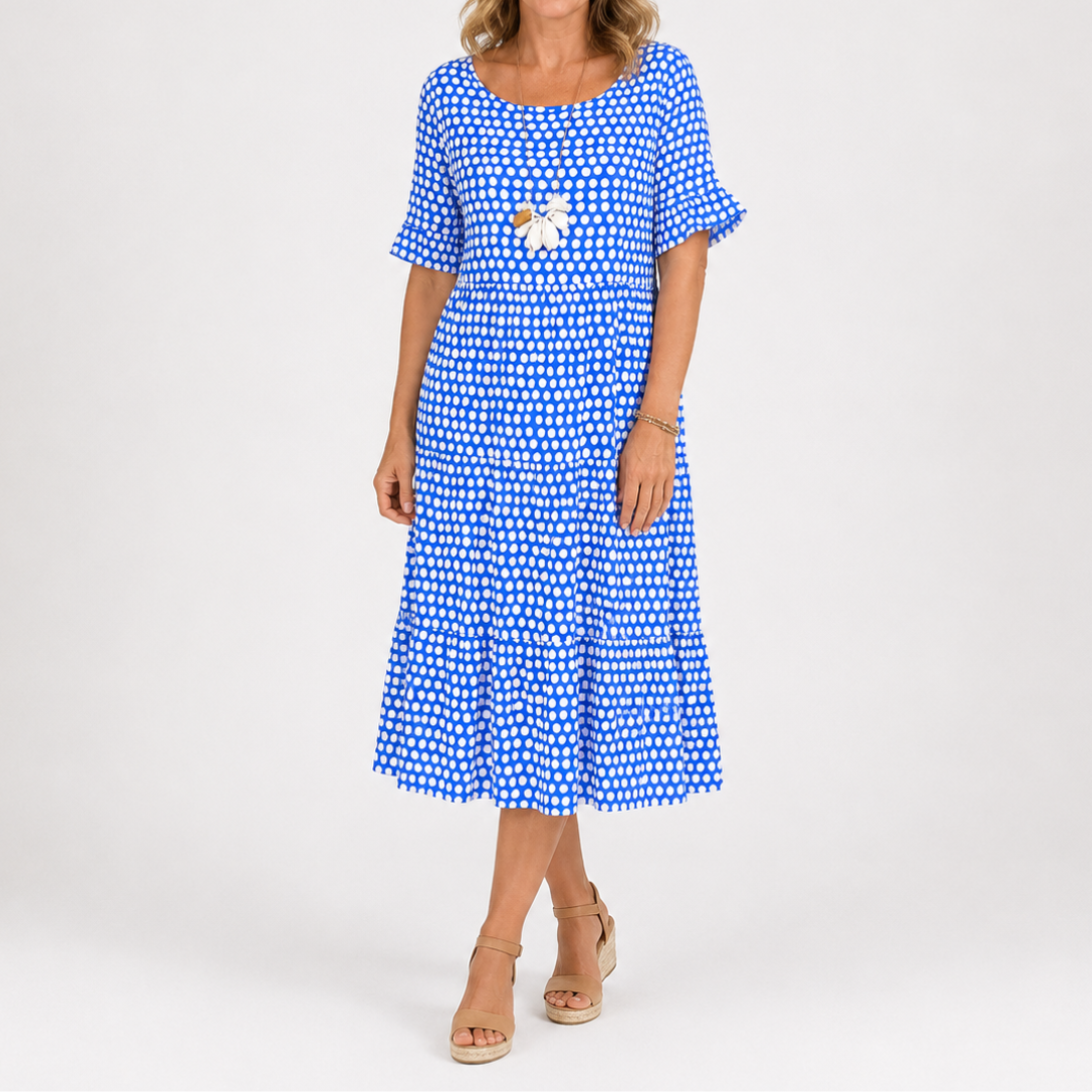 Bianca | Short-Sleeve Midi Dress