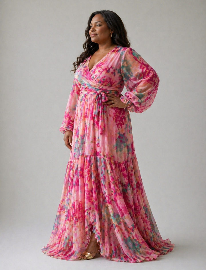 Meli | Wrap Dress with Floral Print