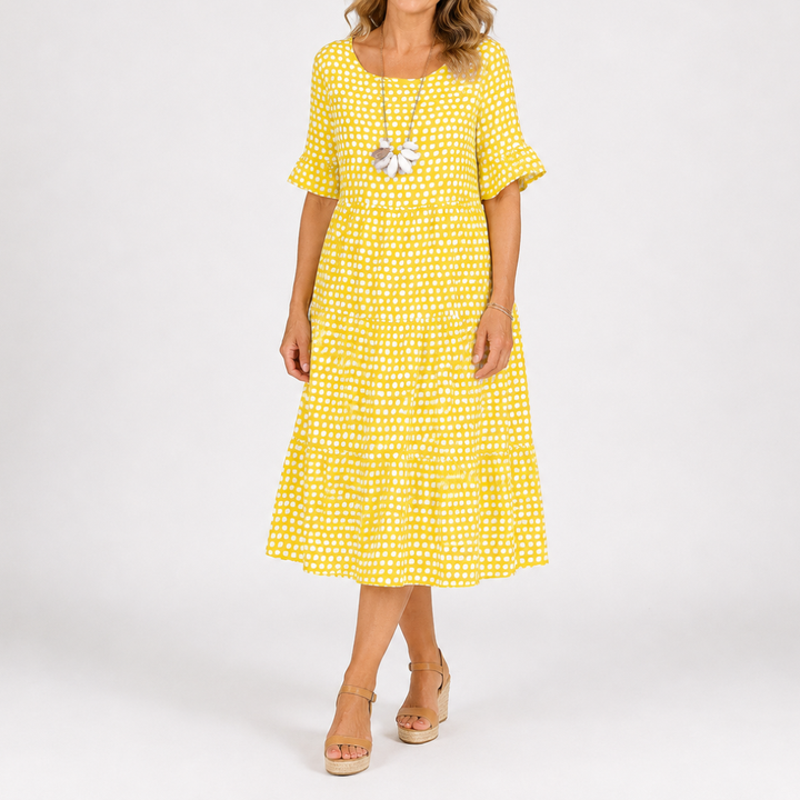 Bianca | Short-Sleeve Midi Dress