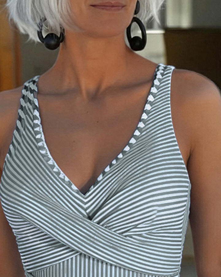 Sofia | Elegant Striped Swimsuit