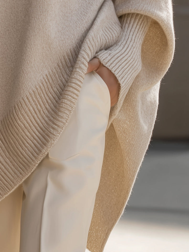 Jennifer | Oversized Draped Wide-Neck Sweater