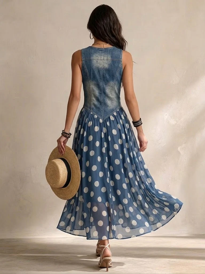 Brenda | Polka Dot Midi Dress