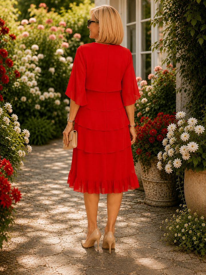 Patricia™ | Elegant Comfort Ruffle Dress
