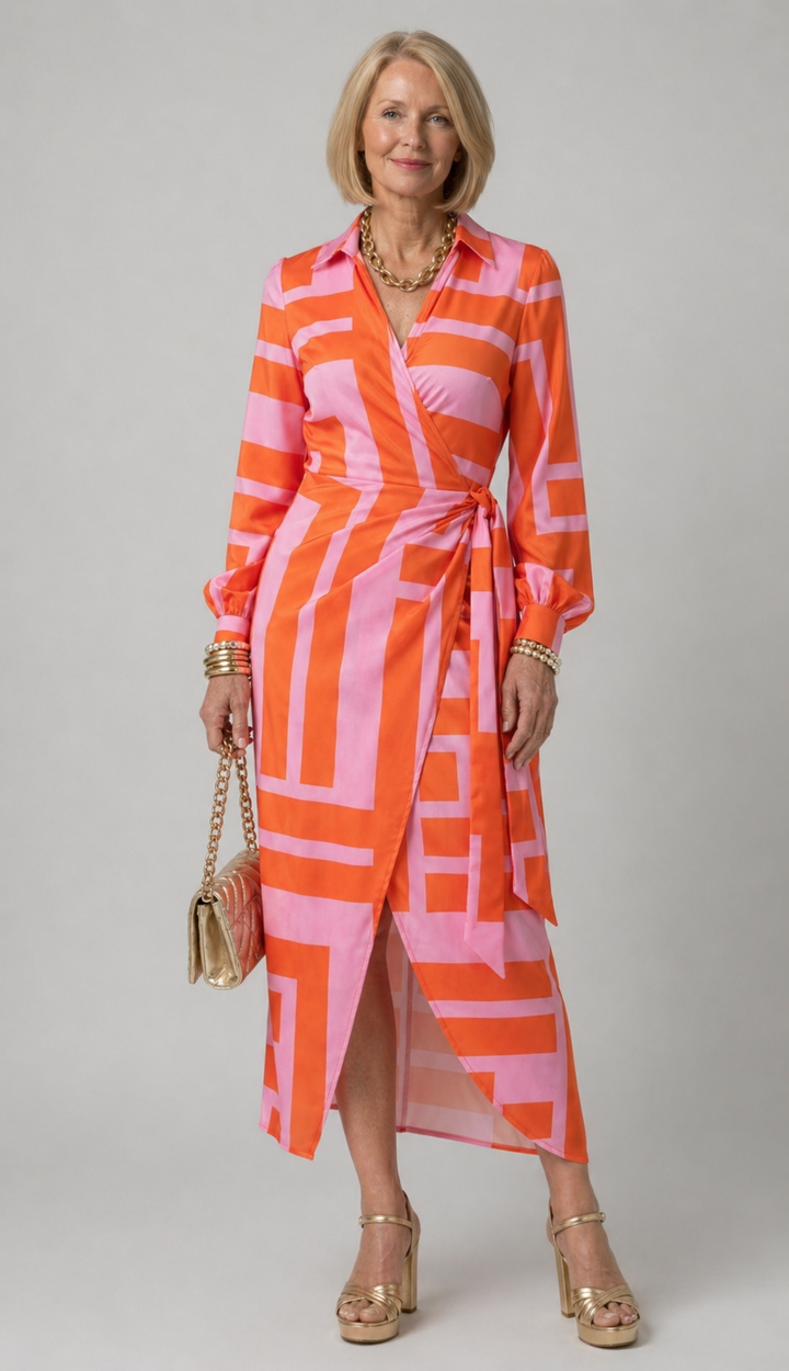 Elvina | Printed Wrap Dress