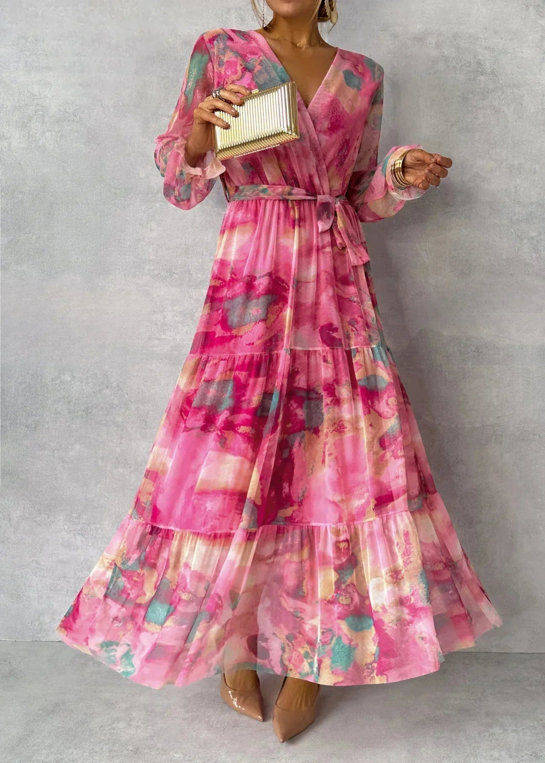 Meli | Wrap Dress with Floral Print