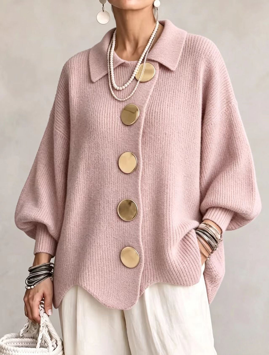 RUTH | Oversized collared cardigan