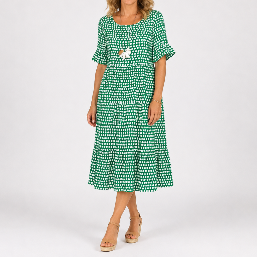 Bianca | Short-Sleeve Midi Dress