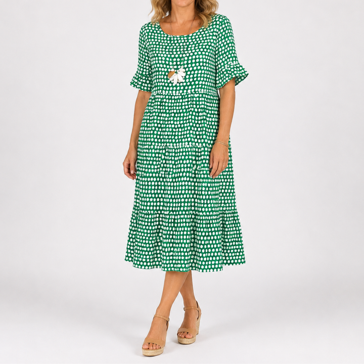 Bianca | Short-Sleeve Midi Dress
