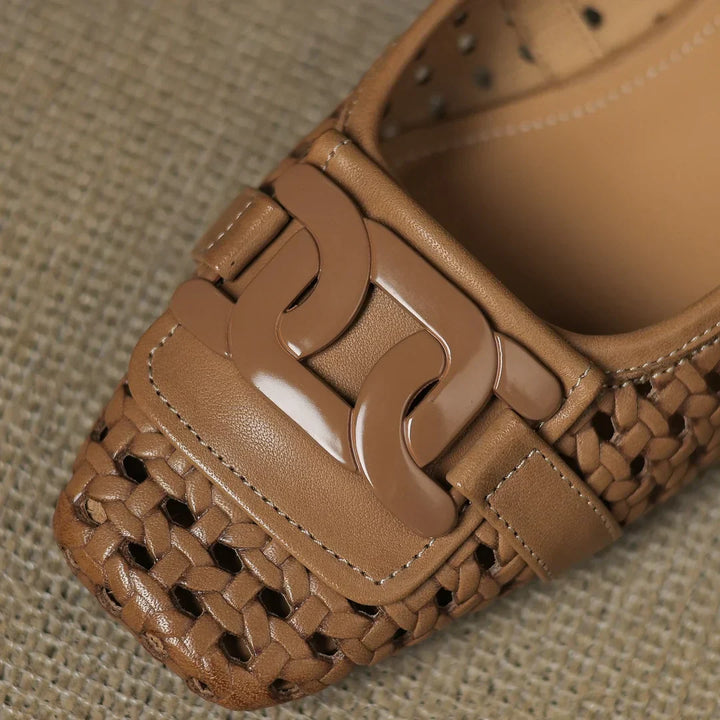 Claire | Perforated Leather Heels