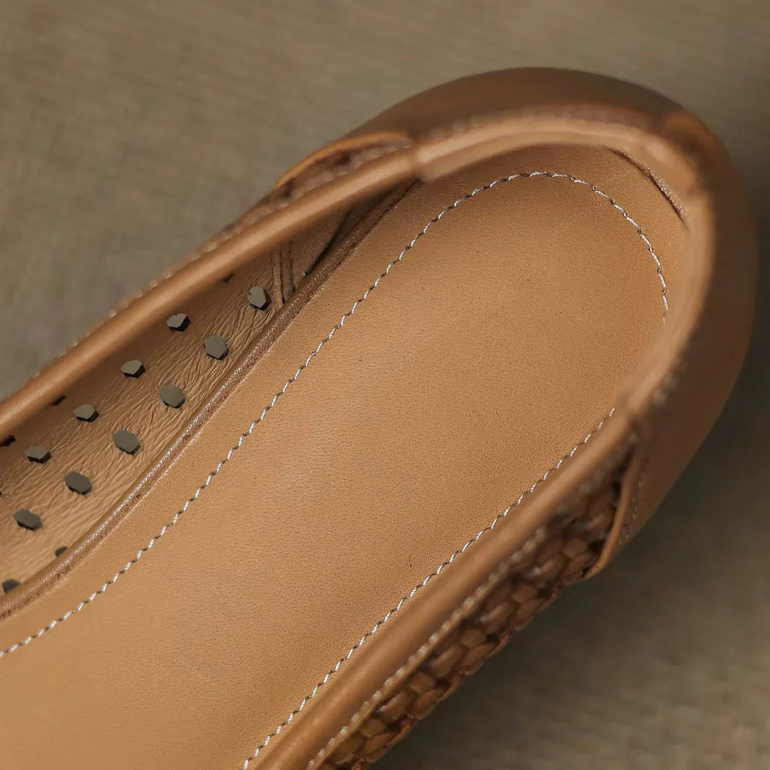 Claire | Perforated Leather Heels