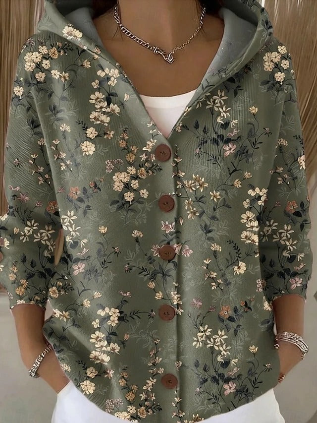 Willa™ | Button-Front Hooded Cardigan