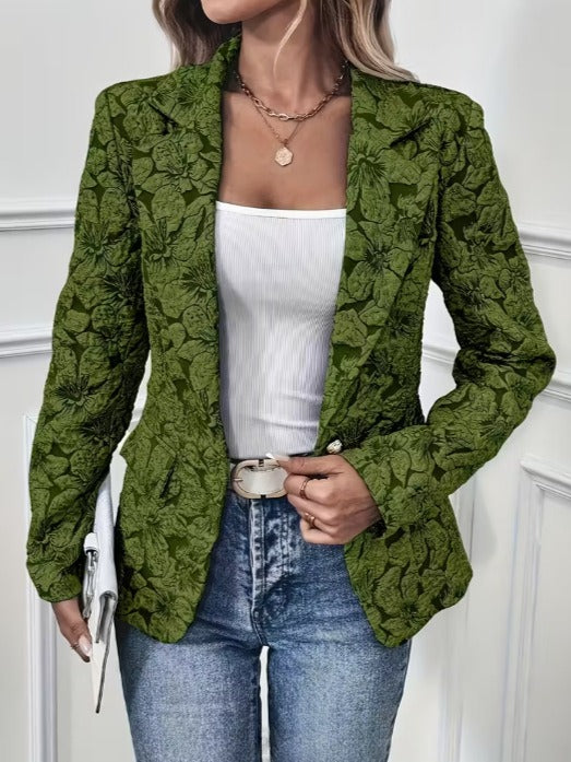 Women’s Paisley Jacquard Fitted Blazer