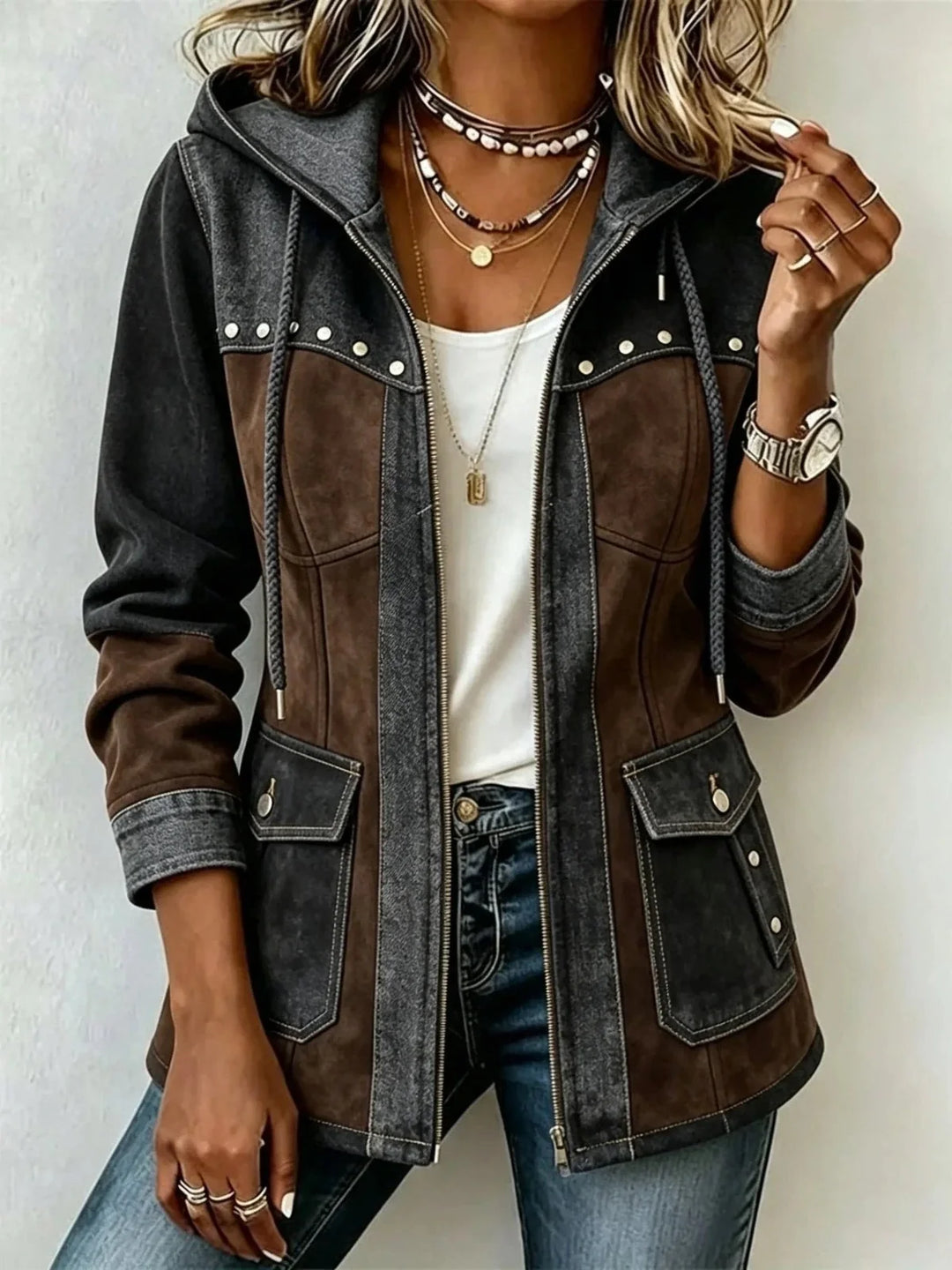 Camille™ | Patchwork Style Hoodie