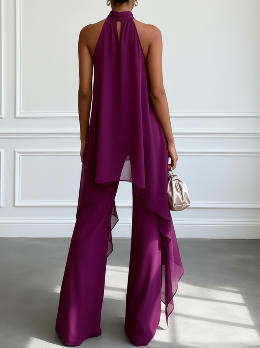 Harper | Sleeveless Halter Two-Piece Set