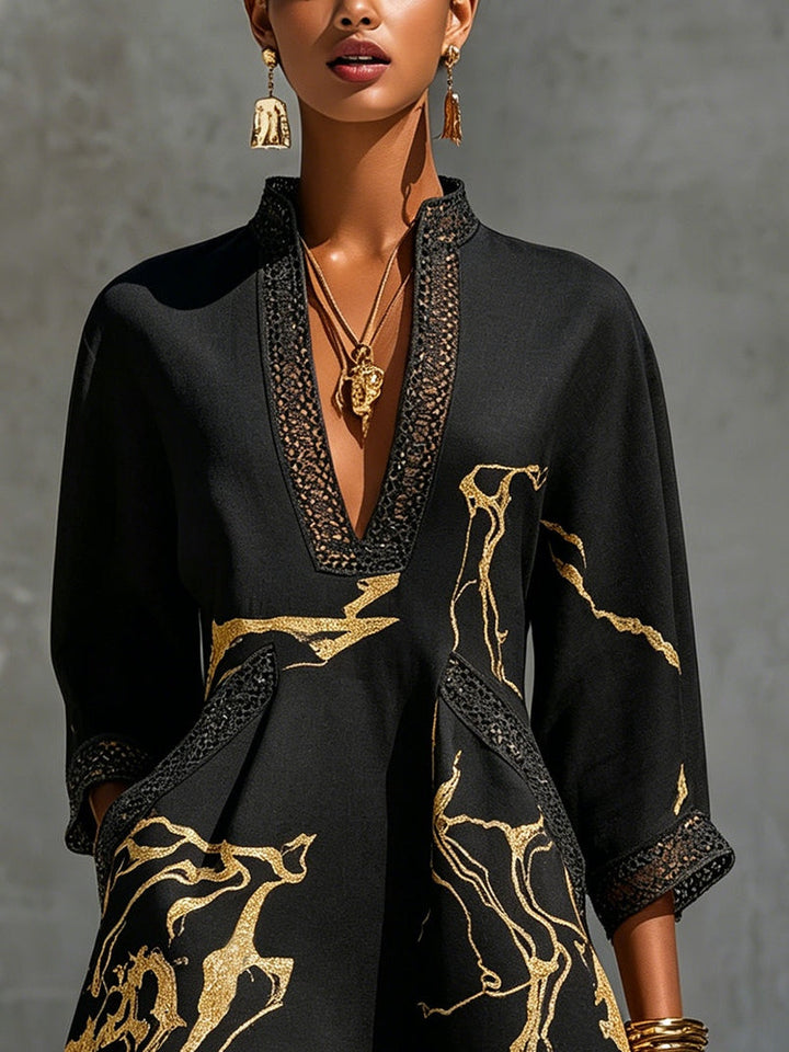 Seraphina | Marble Print Mini Dress