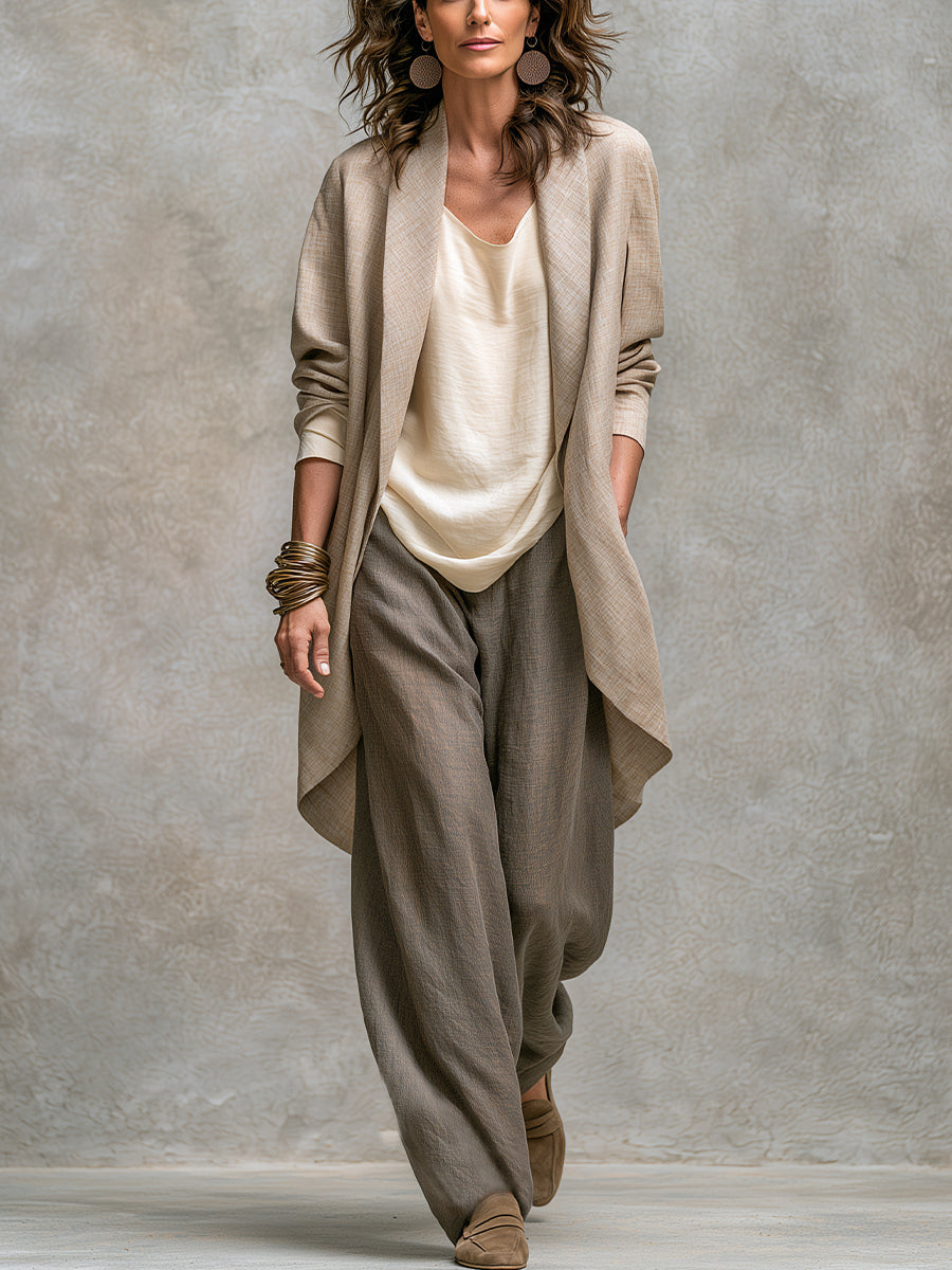 ELIANA | THREE-PIECE WIDE-LEG SUIT SET
