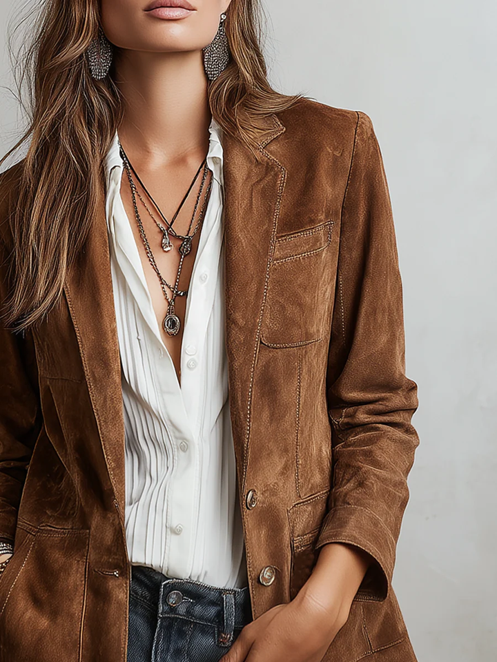 Women’s Vintage Brown Blazer