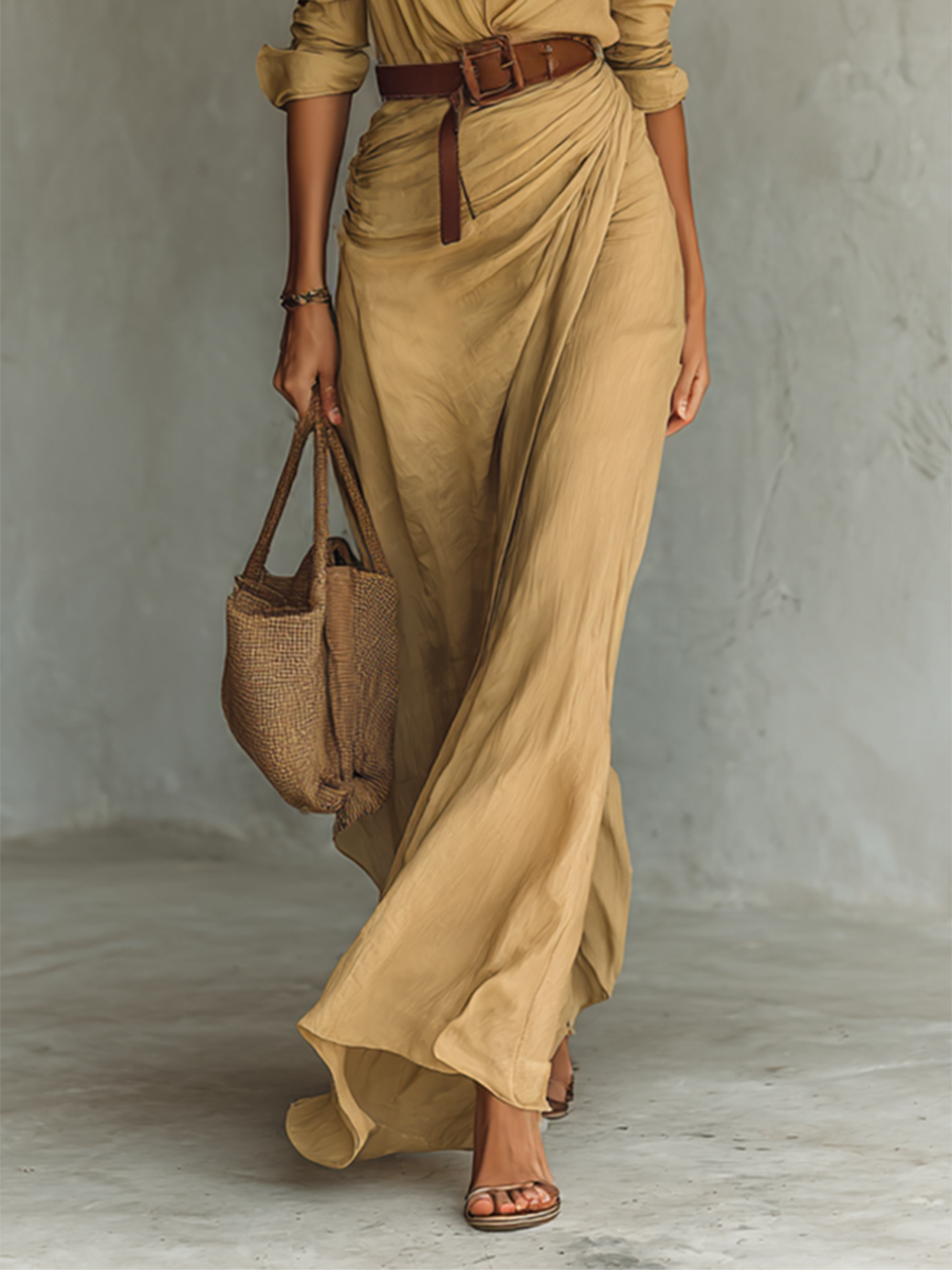 Philippine | Maxi Dress with Notched Collar