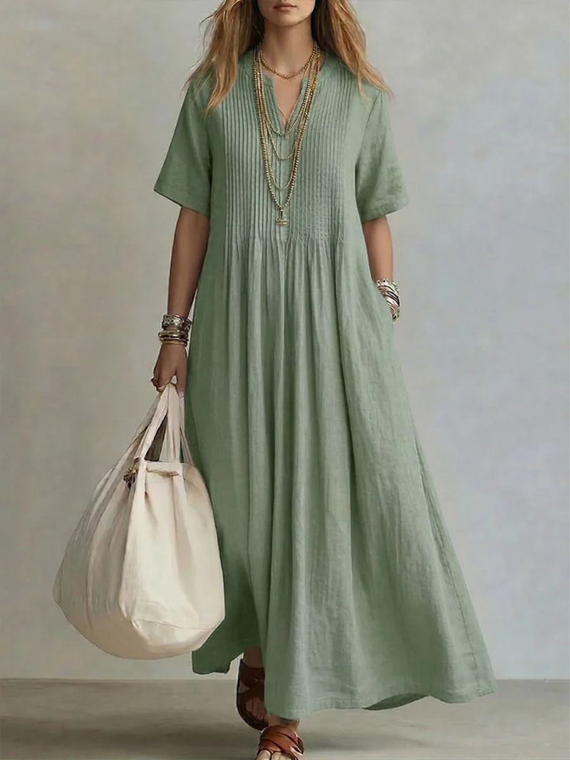 Irene - Pleated Maxi Dress