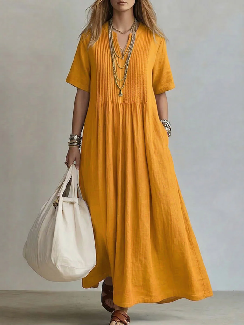 Irene - Pleated Maxi Dress