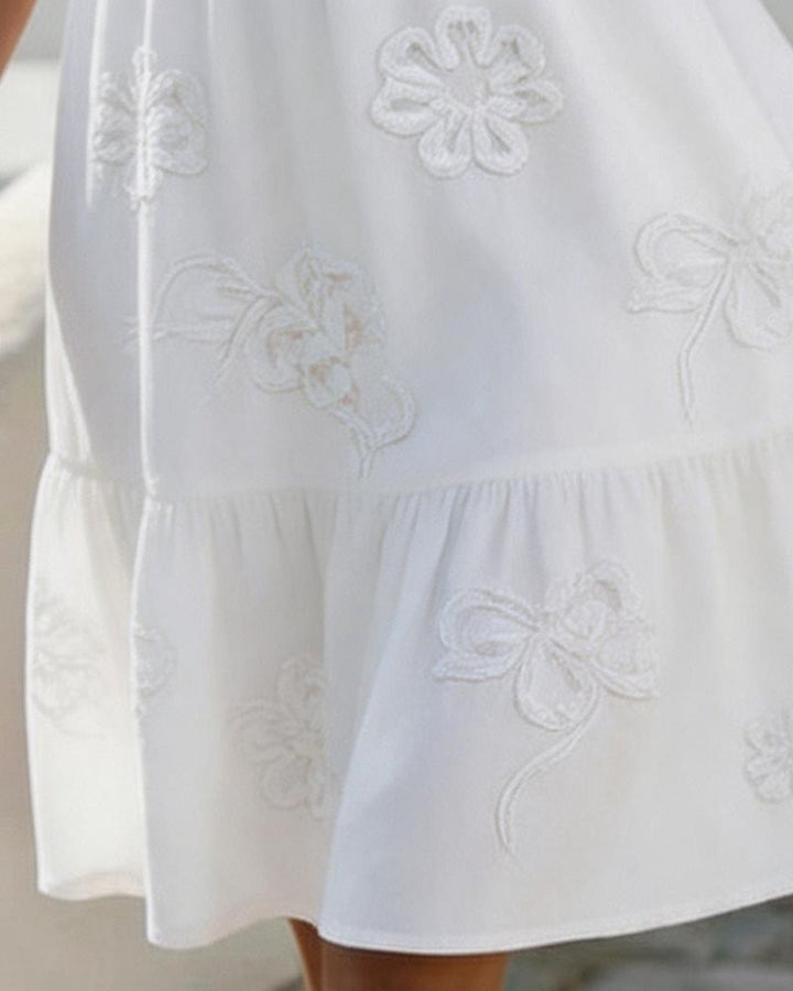 Blossom | Ruffle V-Neck Puff Sleeve Dress