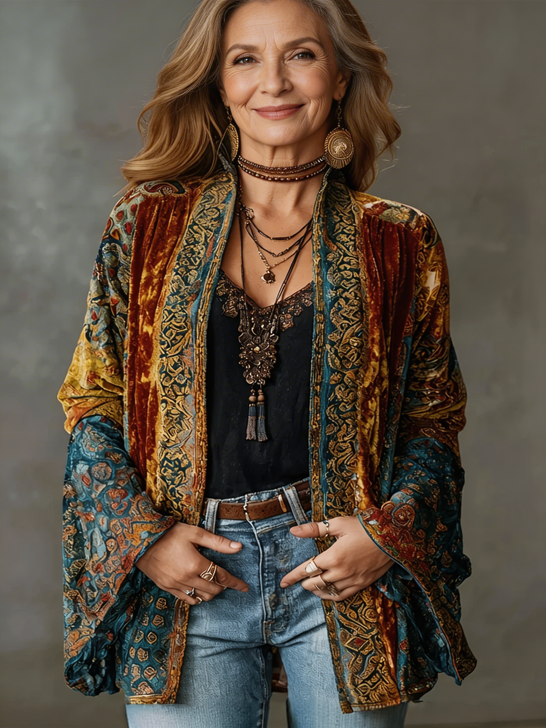 Darcy | Boho Embroidered Kimono Cardigan