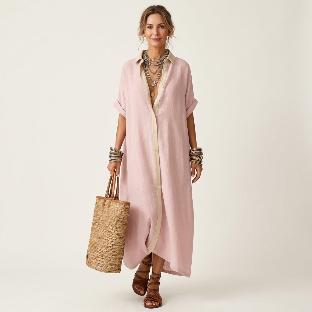 Kamira | Button-Front Maxi Dress