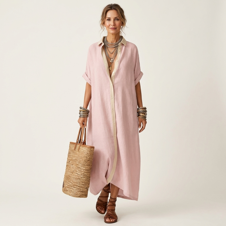 Kamira | Button-Front Maxi Dress