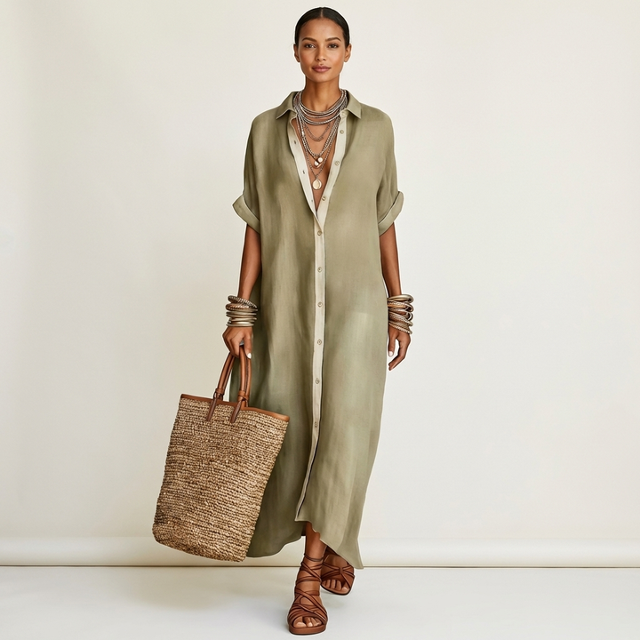 Kamira | Button-Front Maxi Dress