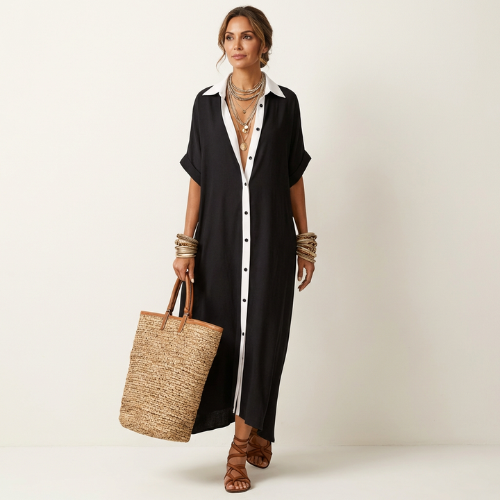 Kamira | Button-Front Maxi Dress
