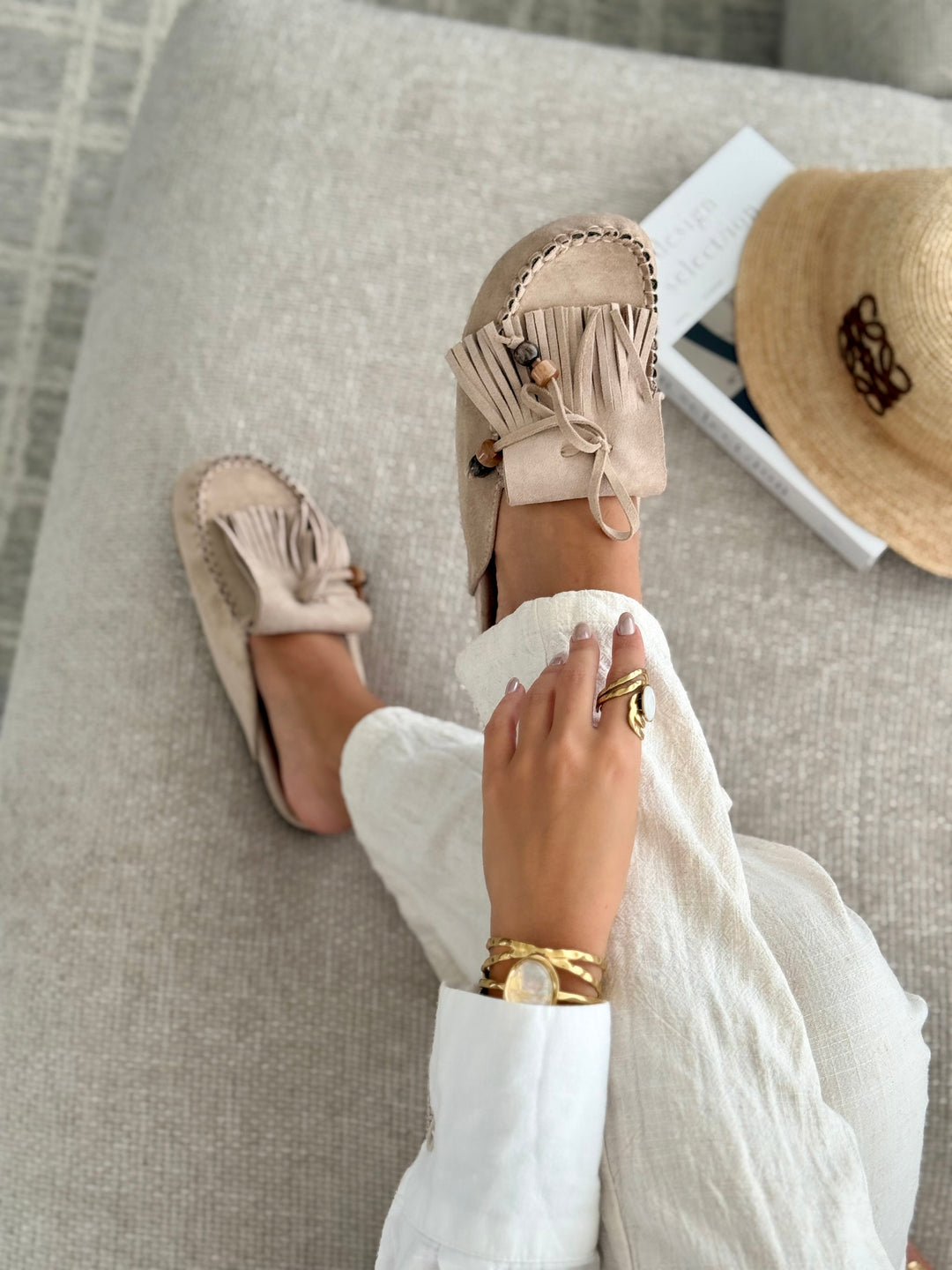 Sabrina | Boho Fringe Clogs