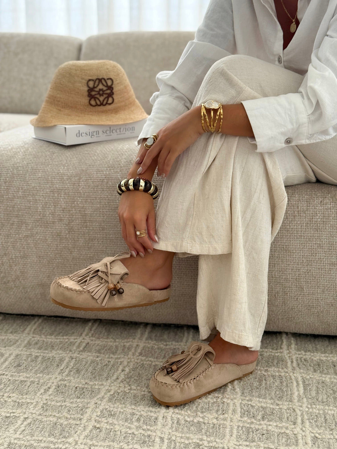 Sabrina | Boho Fringe Clogs
